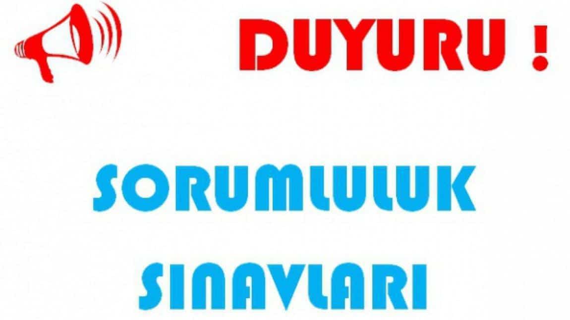 2025 ŞUBAT AYI   SORUMLULUK SINAV TAKVİMİ